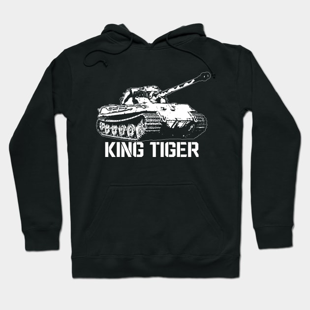 King Tiger Tank Hoodie by BeesTeez